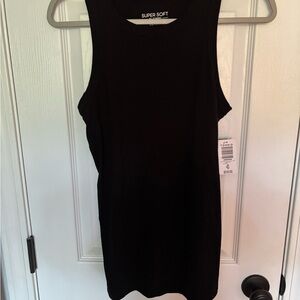 NWT- Torrid Black Ribbed Tank Top